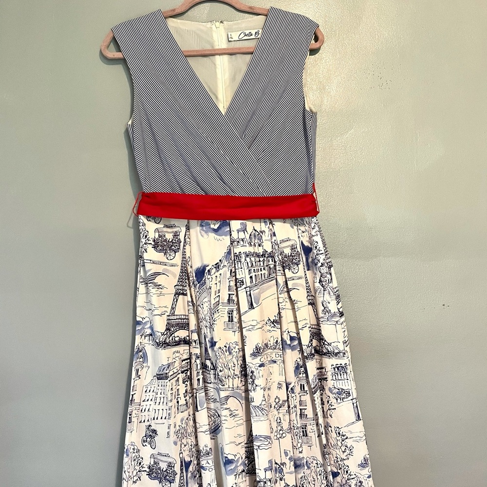 Chetta B Paris Cityscape Dress